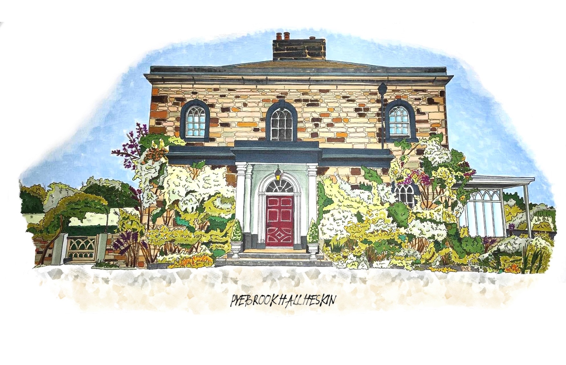 Pye Brook Hall Heskin artwork