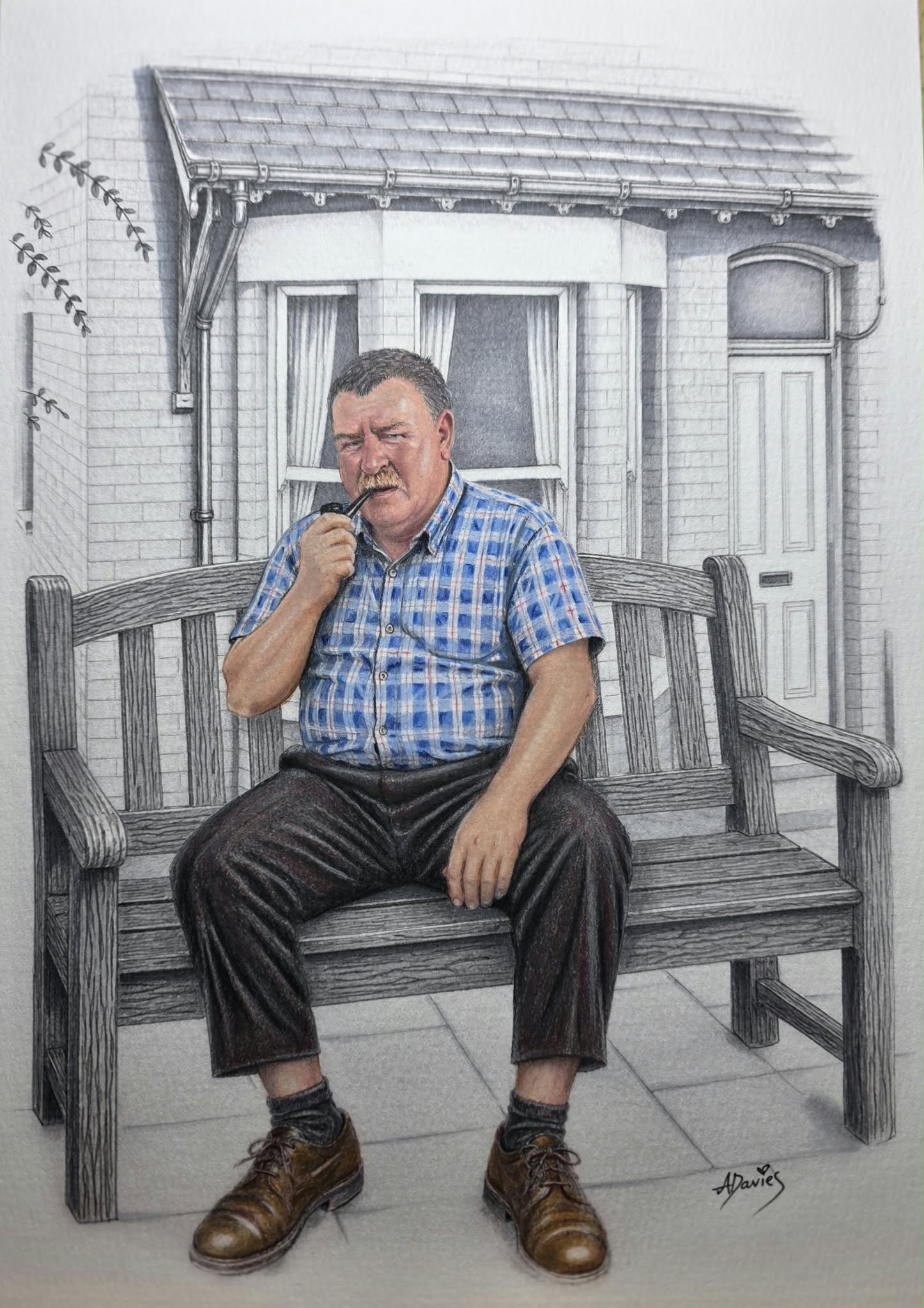 Character study original artwork by Angela Davies
