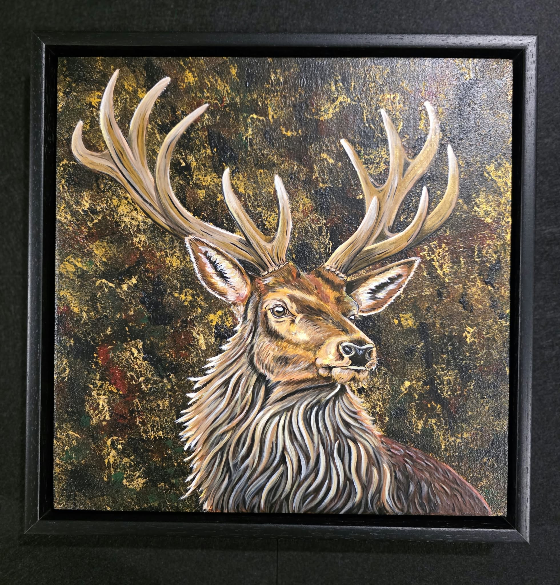 The Keeper of the Quiet — original stag artwork by Angela Davies